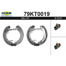 79KT0019 ICER Комплект тормозных колодок