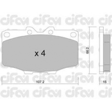822-109-0 CIFAM Комплект тормозных колодок, дисковый тормоз