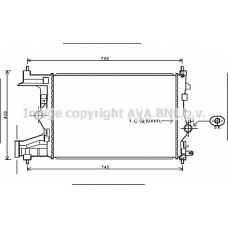 OL2485 AVA Радиатор, охлаждение двигателя