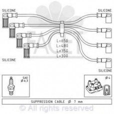 4.8888 FACET Комплект проводов зажигания