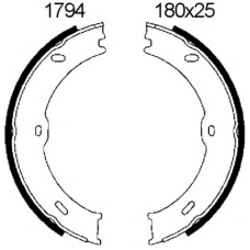 01794 BSF Комплект тормозных колодок, стояночная тормозная с