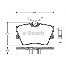 0 986 TB2 289 BOSCH Комплект тормозных колодок, дисковый тормоз