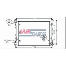 5000491 KUHLER SCHNEIDER Радиатор, охлаждение двигател