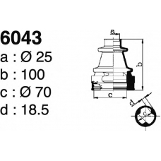 6043 DEPA Комплект пылника, приводной вал