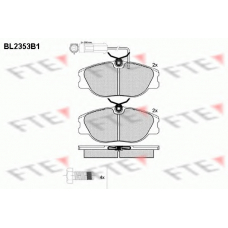 BL2353B1 FTE Комплект тормозных колодок, дисковый тормоз