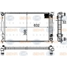 8MK 376 790-531 HELLA Радиатор, охлаждение двигателя