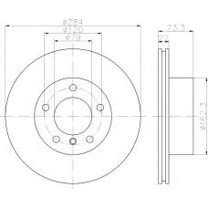 8DD 355 118-031 HELLA PAGID Тормозной диск