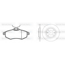 89813.00 WOKING Комплект тормозов, дисковый тормозной механизм