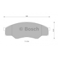 0 986 AB1 007 BOSCH Комплект тормозных колодок, дисковый тормоз