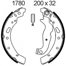 01780 BSF Комплект тормозных колодок