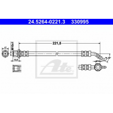 24.5264-0221.3 ATE Тормозной шланг