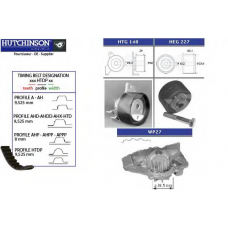 KH 142WP27 HUTCHINSON Водяной насос + комплект зубчатого ремня