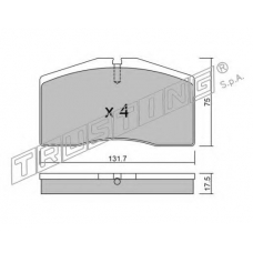 907.0 TRUSTING Комплект тормозных колодок, дисковый тормоз