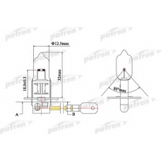 PLH3-12/55 PATRON Лампа накаливания, фара дальнего света; Лампа нака