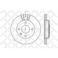 6020-2528V-SX STELLOX Тормозной диск