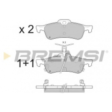 BP3528 BREMSI Комплект тормозных колодок, дисковый тормоз