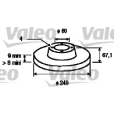 186840 VALEO Тормозной диск