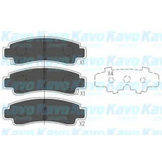 KBP-6543 KAVO PARTS Комплект тормозных колодок, дисковый тормоз