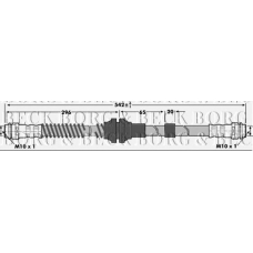 BBH7300 BORG & BECK Тормозной шланг