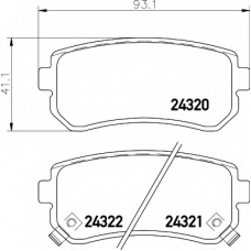 8DB 355 006-961 HELLA Комплект тормозных колодок, дисковый тормоз