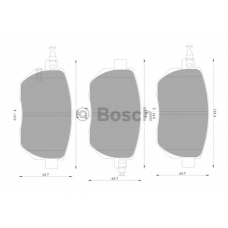 0 986 AB1 410 BOSCH Комплект тормозных колодок, дисковый тормоз