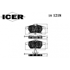 181218 ICER Комплект тормозных колодок, дисковый тормоз