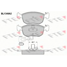 BL1349A2 FTE Комплект тормозных колодок, дисковый тормоз