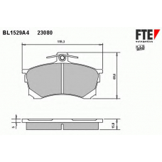 BL1529A4 FTE Комплект тормозных колодок, дисковый тормоз