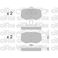 822-609-0 CIFAM Комплект тормозных колодок, дисковый тормоз