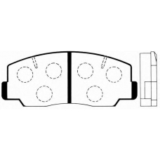 J PA-233AF JAPANPARTS Комплект тормозных колодок, дисковый тормоз