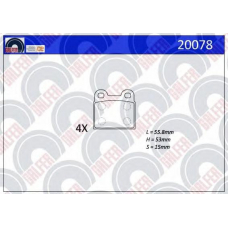 20078 GALFER Комплект тормозных колодок, дисковый тормоз