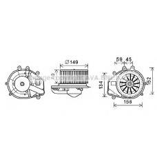 VW8352 AVA Электродвигатель, вентиляция салона