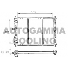 100262 AUTOGAMMA Радиатор, охлаждение двигателя