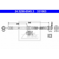 24.5290-0545.3 ATE Тормозной шланг