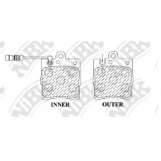 PN0126W NiBK Комплект тормозных колодок, дисковый тормоз