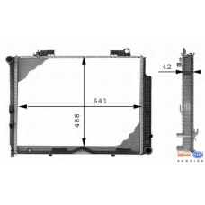 8MK 376 712-771 HELLA Радиатор, охлаждение двигателя