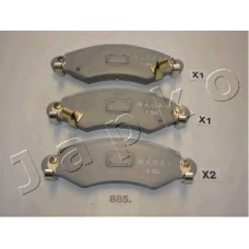 50885 JAPKO Комплект тормозных колодок, дисковый тормоз