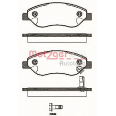1276.01 METZGER Комплект тормозных колодок, дисковый тормоз