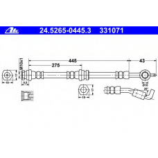 24.5265-0445.3 ATE Тормозной шланг