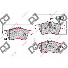 BP2006 DJ PARTS Комплект тормозных колодок, дисковый тормоз