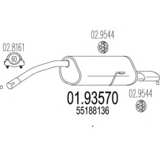 01.93570 MTS Глушитель выхлопных газов конечный