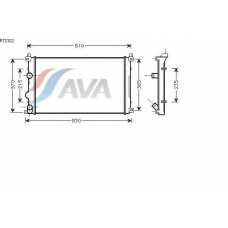 RT2322 AVA Радиатор, охлаждение двигателя