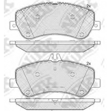 PN0459 NiBK Комплект тормозных колодок, дисковый тормоз