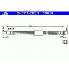 24.5111-0326.3 ATE Тормозной шланг