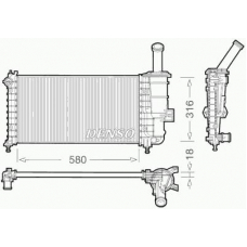 DRM09100 DENSO Радиатор, охлаждение двигателя