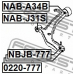 NAB-A34B FEBEST Подвеска, рычаг независимой подвески колеса
