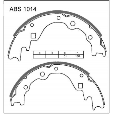 ABS1014 Allied Nippon Колодки барабанные