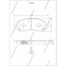M360I88 NPS Комплект тормозных колодок, дисковый тормоз