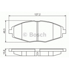 0 986 495 224 BOSCH Комплект тормозных колодок, дисковый тормоз