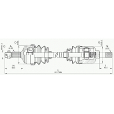 DRS6254.00 OPEN PARTS Приводной вал